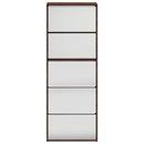 vidaXL barna tölgy 5 szintes cipőszekrény tükörrel 63 x 17 x 169,5 cm