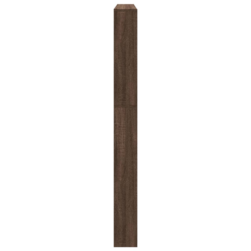 vidaXL barna tölgy 5 szintes cipőszekrény tükörrel 63 x 17 x 169,5 cm