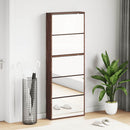 vidaXL barna tölgy 5 szintes cipőszekrény tükörrel 63 x 17 x 169,5 cm