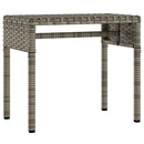 vidaXL 2 db szürke polyrattan napozóágy tetővel és asztallal