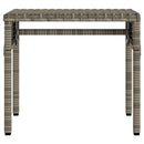 vidaXL 2 db szürke polyrattan napozóágy tetővel és asztallal