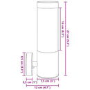 vidaXL Kültéri Fali Lámpa Ezüst 12 x 8,5 x 27 cm