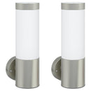 vidaXL Kültéri Fali Lámpa 2 pcs Ezüst 12 x 8,5 x 27 cm