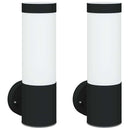 vidaXL Kültéri Fali Lámpa 2 pcs Fekete 12 x 8,5 x 27 cm