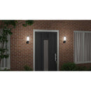 vidaXL Kültéri Fali Lámpa 2 pcs Fekete 12 x 8,5 x 29 cm