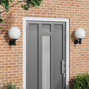 vidaXL Kültéri Fali Lámpa 2 pcs Fekete 28 x 25 x 38 cm