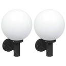 vidaXL Kültéri Fali Lámpa 2 pcs Fekete 28 x 25 x 38 cm