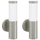 vidaXL Kültéri Fali Lámpa 2 pcs Ezüst 15 x 7,5 x 33 cm