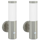 vidaXL Kültéri Fali Lámpa 2 pcs Ezüst 15 x 7,5 x 33 cm