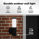 vidaXL Kültéri Fali Lámpa Fekete 15 x 7,5 x 33 cm