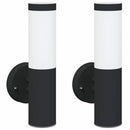 vidaXL Kültéri Fali Lámpa 2 pcs Fekete 15 x 7,5 x 33 cm