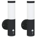 vidaXL Kültéri Fali Lámpa 2 pcs Fekete 15 x 7,5 x 33 cm