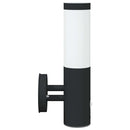 vidaXL Kültéri Fali Lámpa 2 pcs Fekete 15 x 7,5 x 33 cm