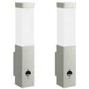 vidaXL Kültéri Fali Lámpa 2 pcs Ezüst 10.5 x 6 x 33 cm