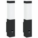 vidaXL Kültéri Fali Lámpa 2 pcs Fekete 10.5 x 6 x 33 cm