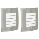 vidaXL Kültéri Fali Lámpa 2 pcs Ezüst 23.5 x 9 x 26 cm