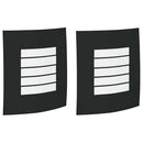 vidaXL Kültéri Fali Lámpa 2 pcs Fekete 23.5 x 9 x 26 cm