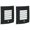 vidaXL Kültéri Fali Lámpa 2 pcs Fekete 23.5 x 9 x 26 cm