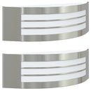 vidaXL Kültéri Fali Lámpa 2 pcs Ezüst 32 x 10 x 10 cm