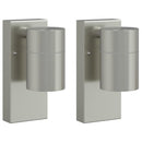 vidaXL Kültéri Fali Lámpa 2 pcs Ezüst 6,5 x 10,5 x 16 cm
