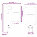 vidaXL Kültéri Fali Lámpa Ezüst 6,5 x 10,5 x 16 cm