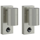 vidaXL Kültéri Fali Lámpa 2 pcs Ezüst 6,5 x 10,5 x 16 cm