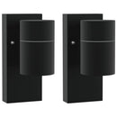 vidaXL Kültéri Fali Lámpa 2 pcs Fekete 6,5 x 10,5 x 16 cm