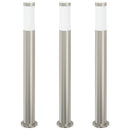 vidaXL 3 db kültéri lámpa 80 cm rozsdamentes acél IP44