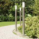 vidaXL 3 db oszloplámpa 110 cm rozsdamentes acél IP44