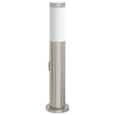 vidaXL 120 cm rozsdamentes acél oszloplámpa konnektorral IP44