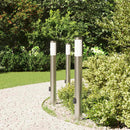 vidaXL 3 db 80 cm rozsdamentes acél oszloplámpa konnektorral IP44