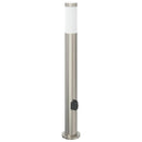 vidaXL 3 db 80 cm rozsdamentes acél oszloplámpa konnektorral IP44