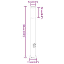 vidaXL 3 db 80 cm rozsdamentes acél oszloplámpa konnektorral IP44