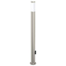 vidaXL 110 cm rozsdamentes acél oszloplámpa konnektorral IP44