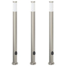 vidaXL 3 db rozsdamentes acélból készült konnektoros oszloplámpa 110 cm IP44