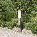 vidaXL érzékelős konnektoros oszloplámpa 50 cm rozsdamentes acél IP44