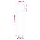 vidaXL 80 cm rozsdamentes acél oszloplámpa IP44