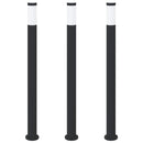 vidaXL 3 db oszloplámpa 110 cm rozsdamentes acél IP44