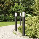 vidaXL 3 db szenzoros oszloplámpa 80 cm rozsdamentes acél IP44