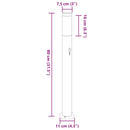 vidaXL 3 db szenzoros oszloplámpa 80 cm rozsdamentes acél IP44