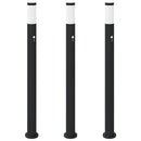 vidaXL 3 db szenzoros oszloplámpa 110 cm rozsdamentes acél IP44