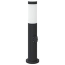 vidaXL 120 cm rozsdamentes acél oszloplámpa konnektorral IP44