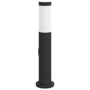 vidaXL 120 cm rozsdamentes acél oszloplámpa konnektorral IP44