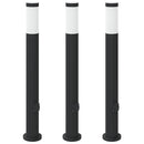 vidaXL 3 db 80 cm rozsdamentes acél oszloplámpa konnektorral IP44