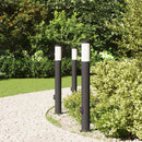 vidaXL 3 db 80 cm rozsdamentes acél oszloplámpa konnektorral IP44