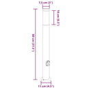 vidaXL 3 db 80 cm rozsdamentes acél oszloplámpa konnektorral IP44