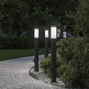 vidaXL 3 db 80 cm rozsdamentes acél oszloplámpa konnektorral IP44