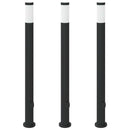 vidaXL 3 db rozsdamentes acélból készült konnektoros oszloplámpa 110 cm IP44