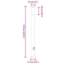 vidaXL 3 db rozsdamentes acélból készült konnektoros oszloplámpa 110 cm IP44