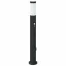 vidaXL érzékelős konnektoros oszloplámpa 80 cm rozsdamentes acél IP44